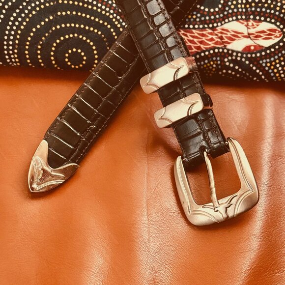 "Circle G" Leather Western Belt Big & Tall - Dark Brown - Size 42-45 - Picture 1 of 7